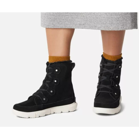 Sorel Explorer Next Joan Boots Black Women’s 8 Faux Fur Lined‎ Waterproof - Picture 1 of 6